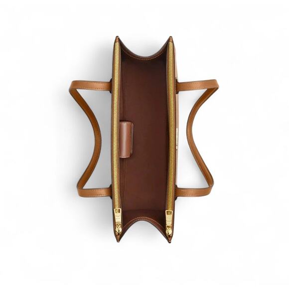 Coach Nina Tote Bag NEW Shade Saddle Brown Leather Purse NWT - Picture 5 of 11